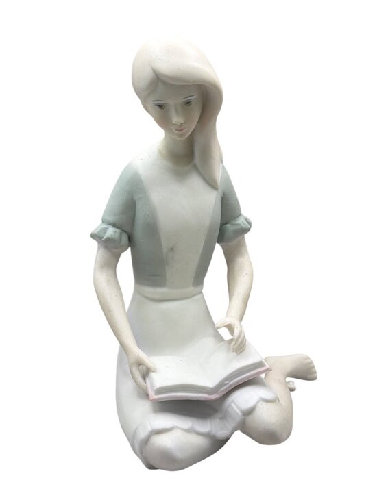 Napcowear Other - Porcelain Figurine Of Girl Hand-Painted Kneeling Pastel Tones Marked C7842